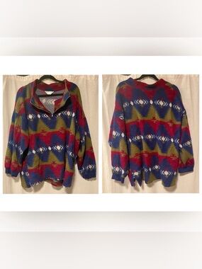 Blair Multicolor Geometric Cowl Neck Sweater